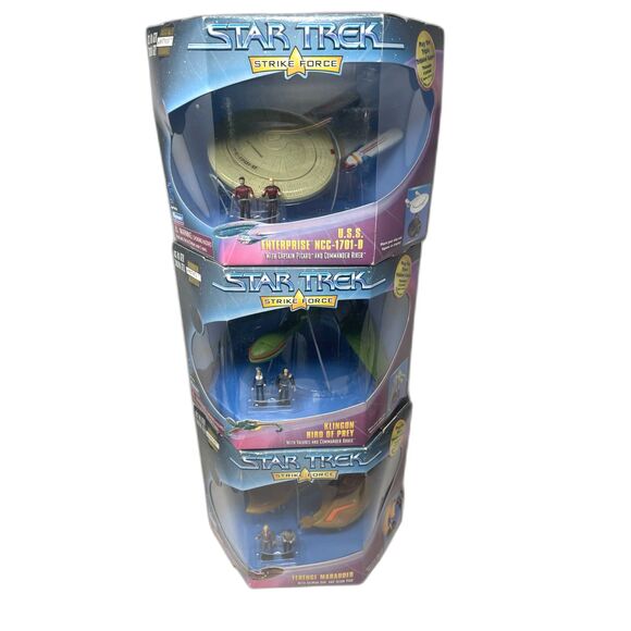 Star Trek Strike Force Lot 3 Mini Ship Replicas USS Enterprise, Ferengi, Klingon - Picture 4 of 13